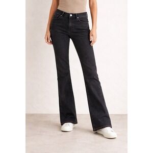 Vintage Polo Jeans Ralph Lauren Women's Black Bootcut Jeans Size 4 Stretch Y2K